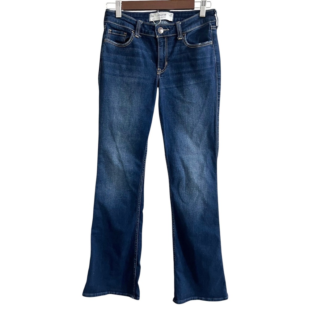 Hollister Low-Rise Bootcut Jeans Dark Wash Size 4R W27 Regular Womens Denim